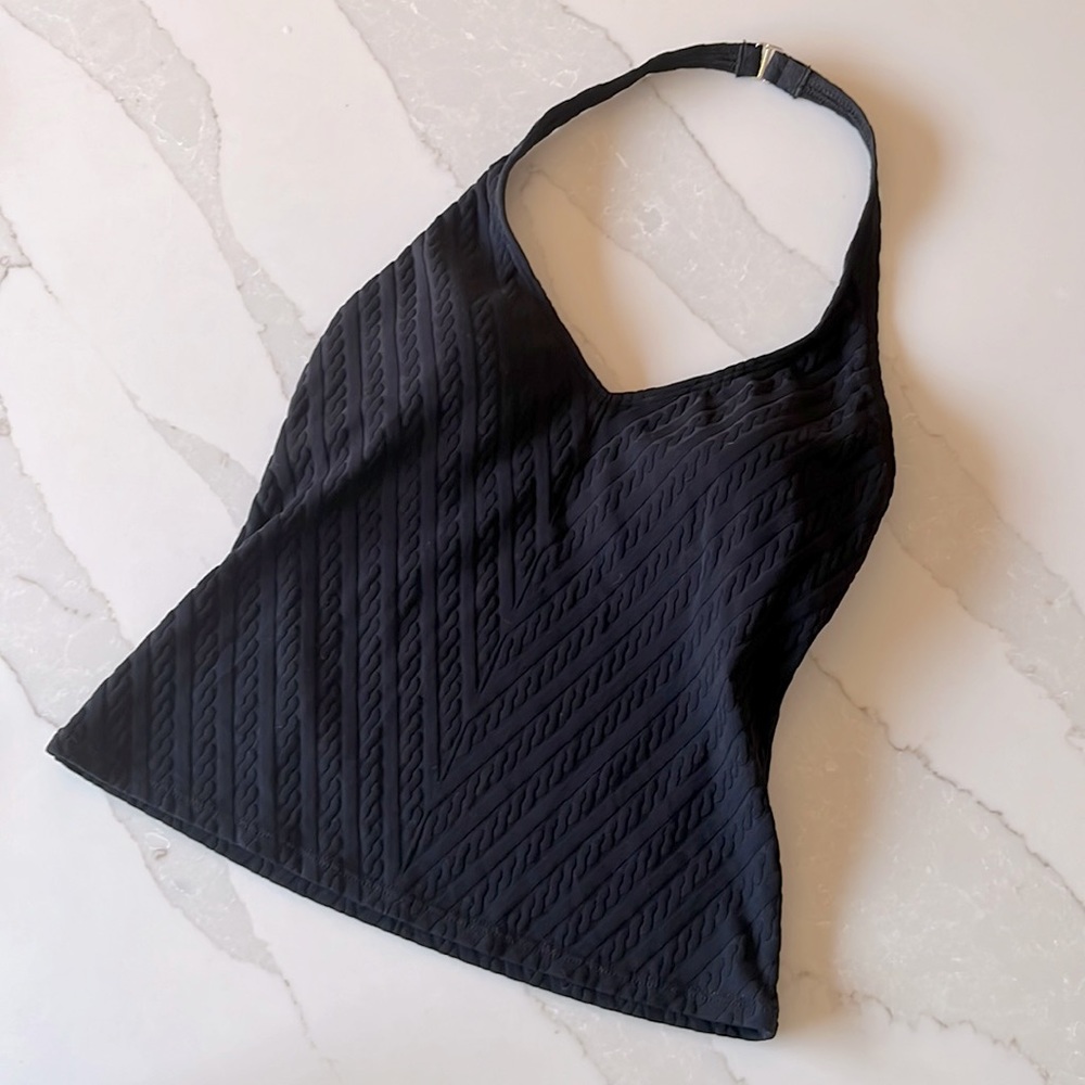Ralph Lauren V Neck Halter Tankini Top Cable 12